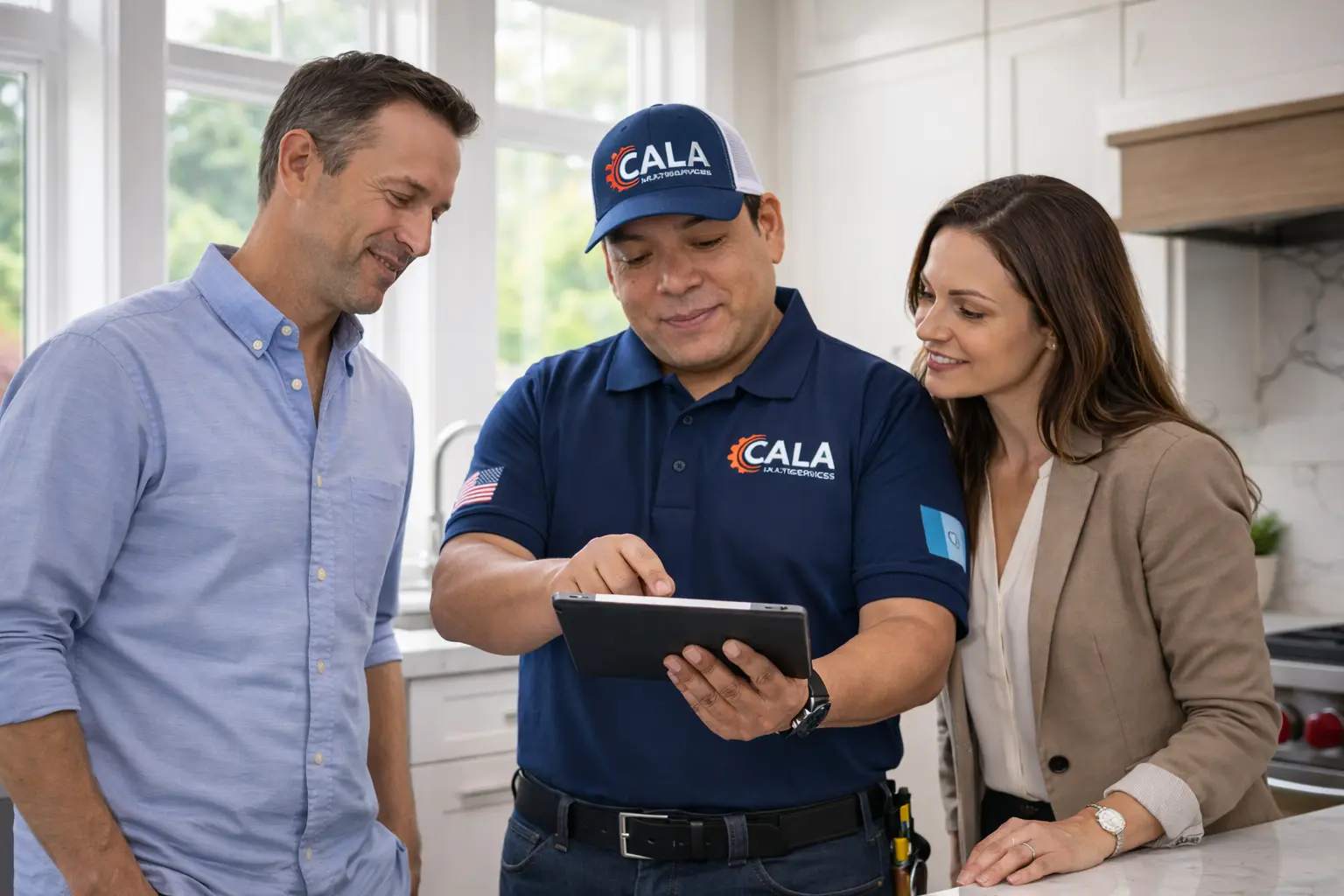 Plumber working on a project